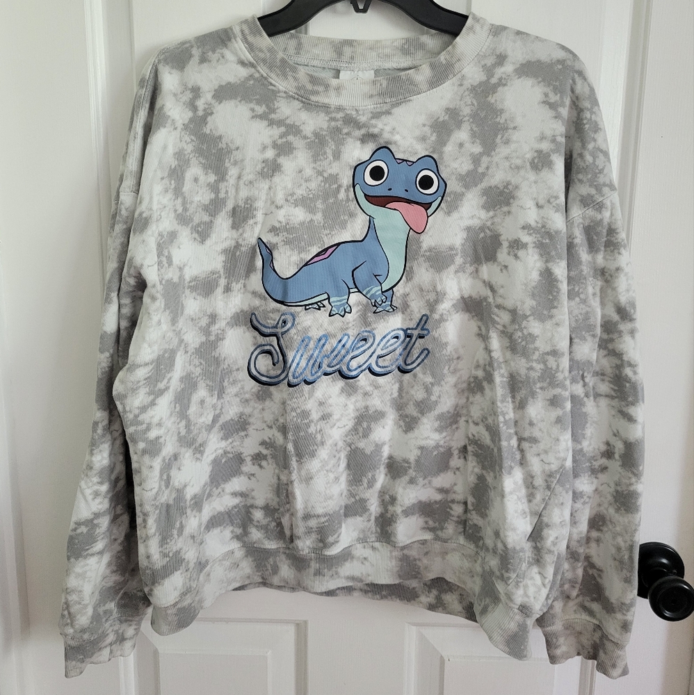 Disney Parks FROZEN 2 TIE-DYE BRUNIE Sweatshirt Pullover Adult Size Large